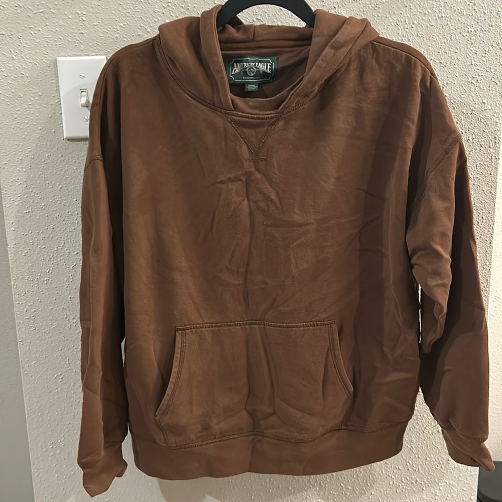 american eagle dark brown sweatshirt